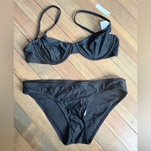 Madewell Black Bikini Set NWT